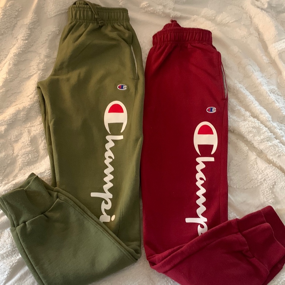 Champion Men's Joggers - Green and Red